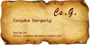 Csipka Gergely névjegykártya