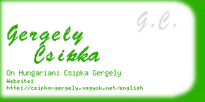 gergely csipka business card